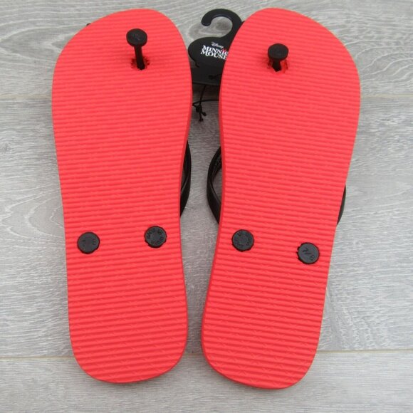 Disney Minnie Mouse Sandals Flip Flops Red White Polka Bow Tie Womens Size 7 NEW - Picture 10 of 11